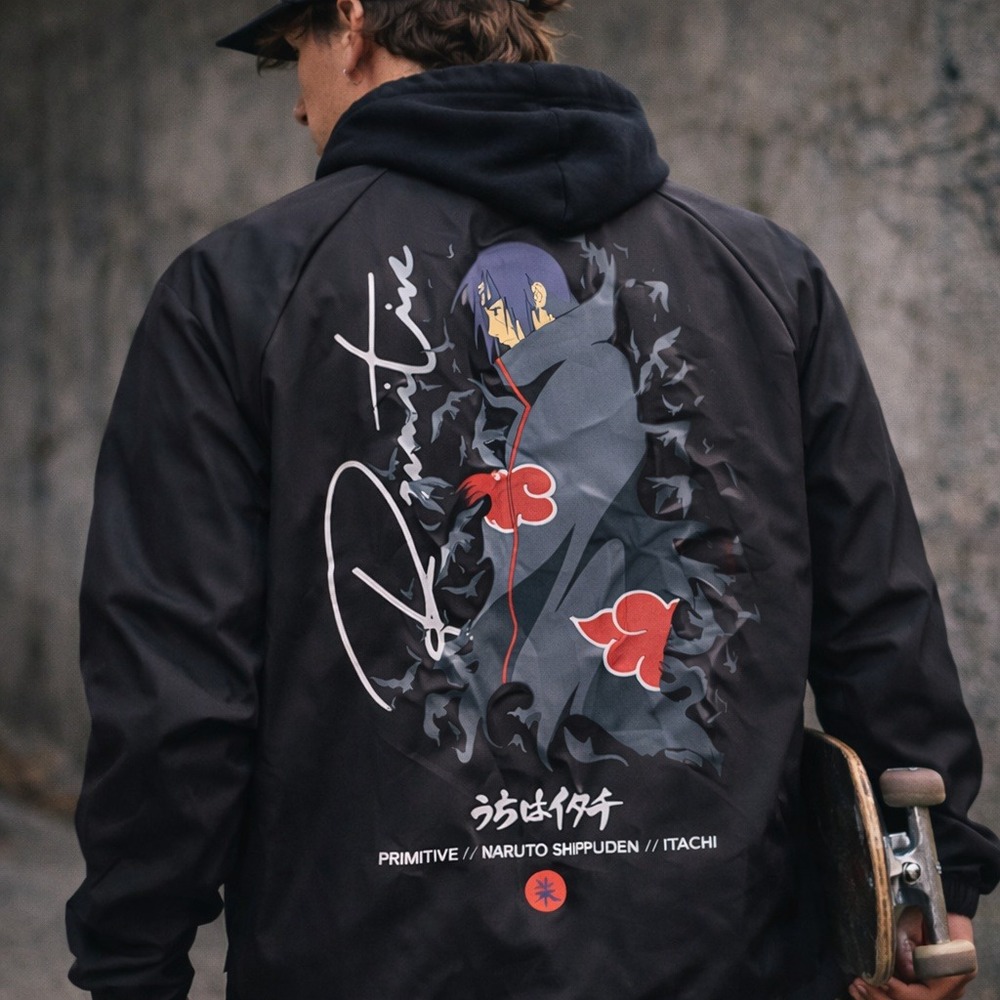 Primitive Naruto Itachi Jacket Black‎ Streetwear Skate Anime Large